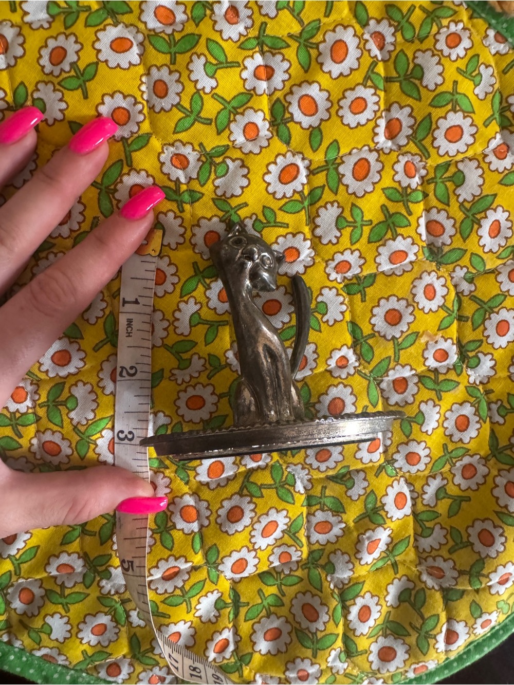 70s Vintage Silverplate Cat Ring Holder - Picture 5 of 5